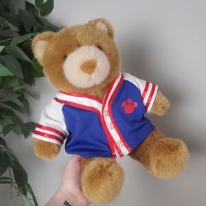 Build A Bear Baseball Red White Blue Outfit Bear Says "I Love You"